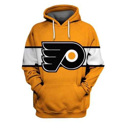 Flyers Gold All Stitched Hooded Sweatshirt,We sell and wholesale Flyers Gold All Stitched Hooded Sweatshirt on line form chian!